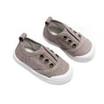 thumbnail image 3 of LIIPEE Girls Boys Sneakers Closed Toe Non- Stretch On Canvas Shoes Toddler Leisure School Sneaker,Coffee,15-18 Months, 3 of 4