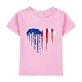 thumbnail image 5 of Coerni Girls Boys T Shirt Summer Boys Girls 4th Of July American Flag Patriotic Short Sleeve Shirt Casual T Shirt Tops, 5 of 7