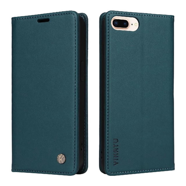 Funda para iPhone 6 Plus/6S Plus Estuche de Cuero PU Tipo Cartera con Ranuras para Tarjetas y Cierre Magnético