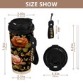 thumbnail image 2 of 500ml Double-Wall Vacuum Insulated Tumblers Stainless Steel Coffee Tumbler with Ceramic Coating Vintage-inspired Floral Pattern, 2 of 8