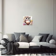 thumbnail image 3 of ZHONGYUTONG Owl Canvas Wall Art Colorful Owl Pictures Wall Decor Funny Animal Painting for Kids Bedroom Nursery Room Decor Framed (12.00" x 12.00"), 3 of 5