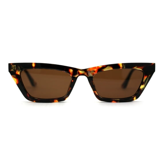 Womens Mod Cat Eye Trendy Retro Plastic Sunglasses Tortoise Brown