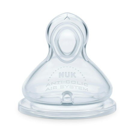 NUK Smooth Flow Anti-Colic Nipples, Size 1 (0+ Months), 2 Pack