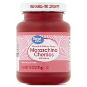 Great Value Maraschino Cherries with Stems, 10 oz