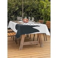 thumbnail image 2 of Outdoor Tablecloth with Umbrella Hole and Zipper, Dogs Showering Rectangle Table Cloth 60x84 Inch Waterproof Tablecloth, Modern Abstract Art Funny Animals Picnic Table Cover for Patio Camping, 2 of 7