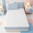 thumbnail image 4 of Erosebridal Minimalist Stripe Zipper Twin Comforter Sets with Fitted Sheet and 2 Pillowcases,Linear Striped Zipper Bedding Set,Reversible,4-Piece, 4 of 7