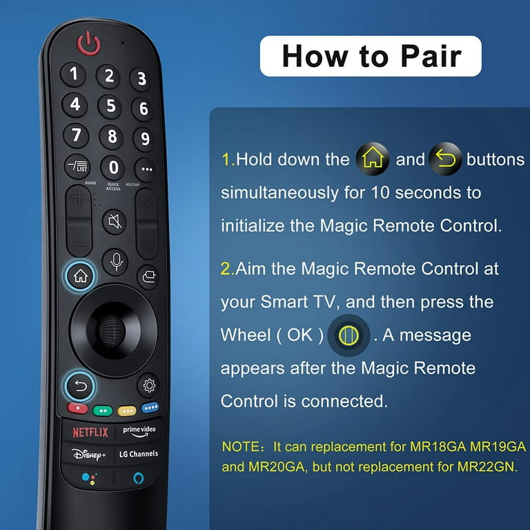 MR21GA per LG 2021 Smart TV telecomando magico con puntatore funzione  vocale Mouse volante per LG UHD OLED QNED NanoCell 4K 8K