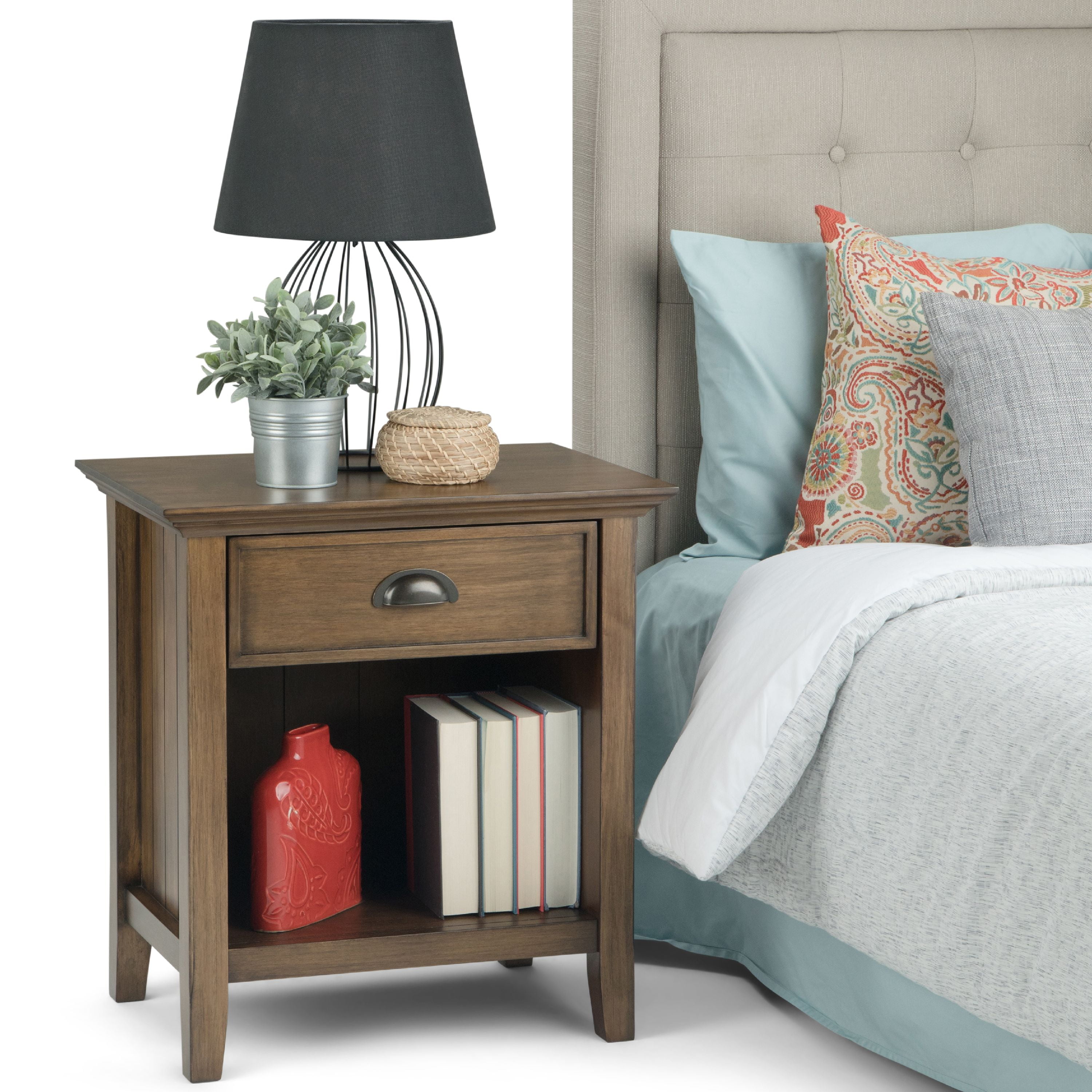 Simpli Home Acadian Bedside Table