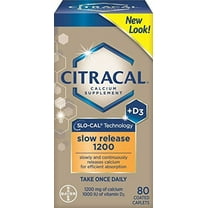 2 Pack - Citracal with Calcium D Slow Release 1200, 80 Coated Caplets Each