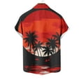thumbnail image 6 of Zylanna Men's Hawaiian Shirts, Quickly Dry Short Sleeve Casual Turndown Collar Summer Beach Button Down Shirts Red Size L, 6 of 6