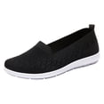thumbnail image 2 of Espadrilles Orthopédiques pour Femmes à Enfiler, Coussin d'Air Léger, Maille, Mocassins Extensibles pour Femmes, Bout Rond Grand, Talons Bas, Ballerines Rétro Confort, Mary Janes, Chaussures de Marche Habillées pour le Travail Infirmière, Noir, 2 of 5