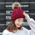 thumbnail image 4 of Womens Winter Beanie Warm Cable Knit Hat Style Stretch Trendy Ribbed Cap,Color:,Size:One Size, 4 of 5