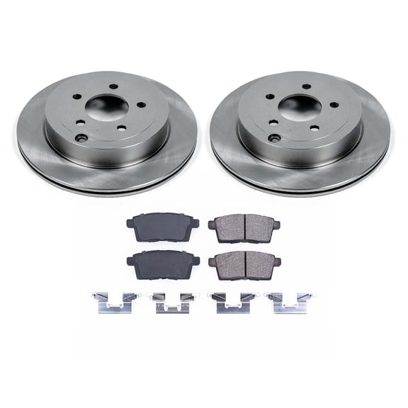 Ultimate Brakes Rear Semi-Metallic Brake Pad and Rotor Kit with Hardware WM80237