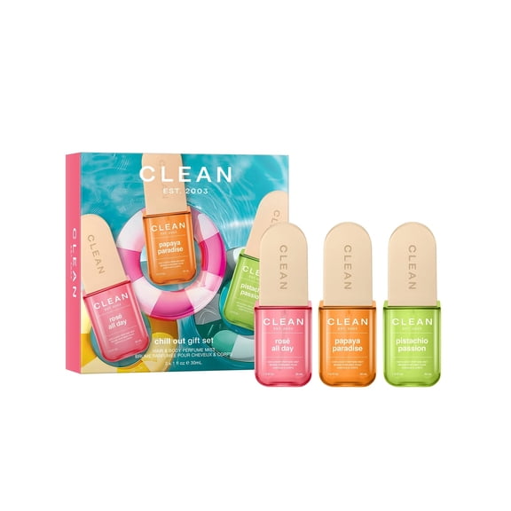 Clean Chill Out Gift Set, Layerable Perfume for Everyday Wear, Cruelty Free Fragrance for Women, Pack of 3