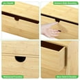 thumbnail image 3 of Bamboo Desk Organizer with Drawers - Small Desktop Storage Container for Countertop & Tabletop - No Assembly Required, 3 of 12