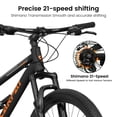 thumbnail image 3 of 26" Mountain Bike, 21 Speed Full Suspension MTB, Dual Disc Brakes, High Carbon Steel Frame, 85% Pre-Assembled, for Men & Women Adult, 3 of 8