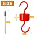 thumbnail image 6 of 6 Pack Hummingbird Feeder，Moat for Hummingbird Oriole Feeder: Accessory Hooks with 6 Clean Brushes,Ant Guard in Nectar Feeder for Outdoors(Red), 6 of 7