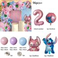 thumbnail image 5 of Kit de 96 piezas de arco de guirnalda de globos para fiesta con temática de puntada azul, globos de látex azul, rosa y plateado, suministros de decoración para fiesta de cumpleaños infantil, 5 of 5