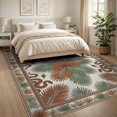 thumbnail image 3 of ODIKA 8'x10' Washable Area Rug Durable, Non-Slip Aesthetic Boho Jungle Motif With Palm Frond Accents Snake Tropical Refined for Living Room, Under Sectional, Family, 3 of 7