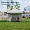 thumbnail image 6 of 10'x10' Pop Up Canopy Tent, 1 Removable Sidewall, 4 Stakes, 4 Ropes Instant Canopies Portable Gazebo, for Outdoor Events, Patio, Party, Camping, 6 of 8