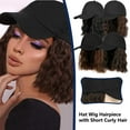 thumbnail image 2 of Hat Wig Hairpiece with Short Curly Hair Great for Changing Looks and Styling Conveniently, 2 of 8