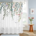 thumbnail image 4 of Shower Curtain Green Eucalyptus Leaves Shower Curtains for Bathroom Decor, Waterproof Polyester Shower Curtain Set with Hooks, Standard Size 72" x 72" Spring Plant Floral, 4 of 9