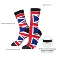 thumbnail image 6 of Women Colorful Crew Socks Union Jack All Uk Flag Novelty Fun Socks For Mens, 6 of 7