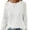 A White, variant on Fall Tops for Women Crew Neck Stretchy Pullover Waffle Knit Lace Casual Raglan Long Sleeve Shirts Loose Fit Soft Blouses
