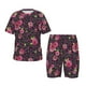 thumbnail image 1 of Balery Rose Mix Leopard 2 Conjunto de Pijama Infantil de Manga Corta con Estampado – Ropa de Dormir de Algodón Suave-Large, 1 of 5