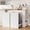 white, variant on 13 Gallon Pull Out Trash Can Cabinet, Pet Proof Freestanding Kitchen Trash Bin Cabinet with Hideaway Drawer, Wooden Garbage Recycling, Laundry Hamper, Modern Farmhouse Waste Bin Furniture, Black