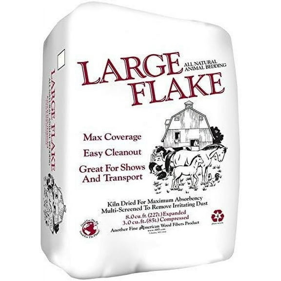 American Wood 25504 Fibers Flake Large Shaved Wood Bedding