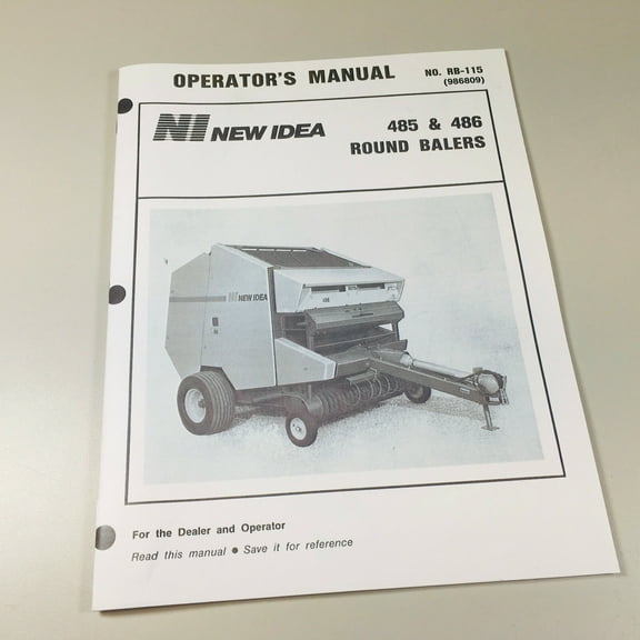 New Idea 485 486 Round Baler Owners Operators Manual