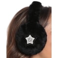 thumbnail image 4 of HDE Women's Fuzzy Faux Fur Earmuffs with Rhinestone Charms Black Star Charm, 4 of 6