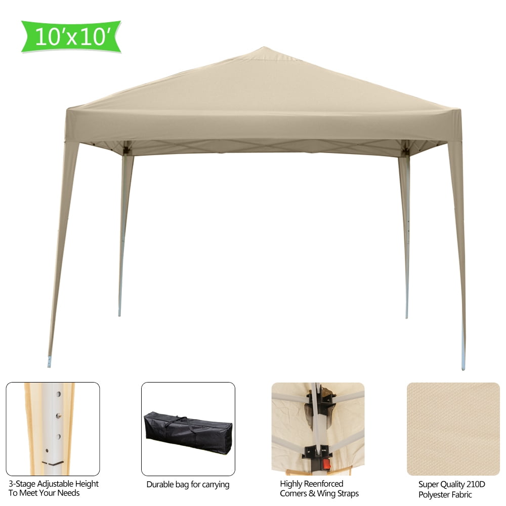 Kepooman 10'x 10'Pop Up Canopy Tent, Canopy Tents for Outside, Waterproof Folding Tents and Canopies with Carry Bag, Gazebo for Wedding, Party, Commercial Event, Khaki Kepooman 10'x 10'Pop Up Canopy Tent, Canopy Tents for Outside, Waterproof Folding Tents and Canopies with Carry Bag, Gazebo for Wedding, Party, Commercial Event, Khaki