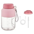 thumbnail image 3 of Licuadora portátil multifuncional, botella deportiva, máquina para hacer batidos recargable por USB Tapa doble rosa, 3 of 9