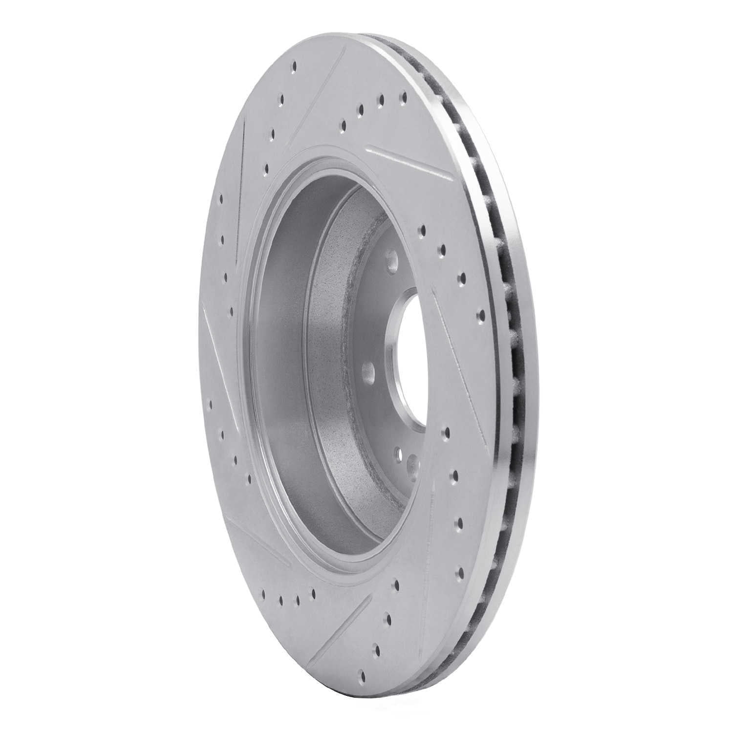 Dynamic Friction Company 631-03056R DFC Brake Rotor - Drilled And Slotted - Silver