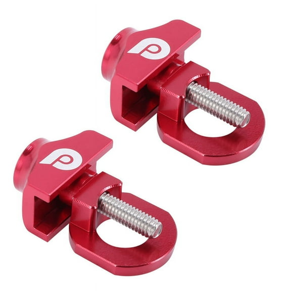 2X Bike Chain Tensioner Adjuster Aluminum Alloy Bicycle Fastener Bolt Single Speed Bolt Screw For Bmx Fixie Bike Red