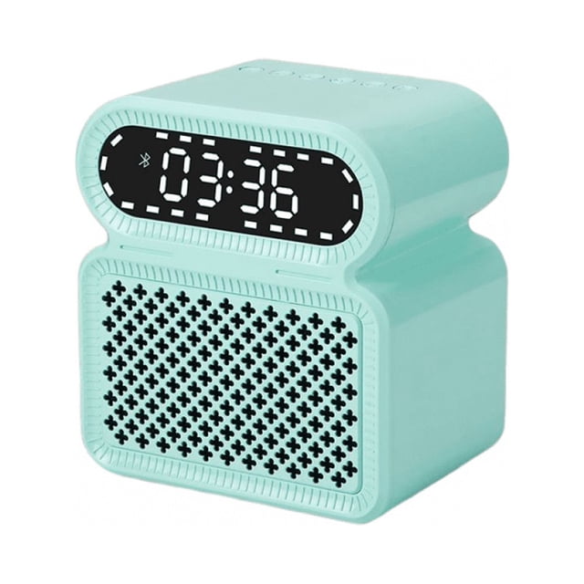 FM Clock Radio with Bluetooth Speaker, Wake to Alarm or Radio, Easy to Read LED White Display, Simple to Use, Easy to Read(Blue)