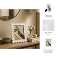 thumbnail image 5 of Decorative Scallop Edge Picture Frame for Home Decor - Photo Frame for Tabletop Accent, Mantel, or Living Room Display - Bedroom Nightstand Styling or Office Desk Decoration - 9", White, 5 of 10