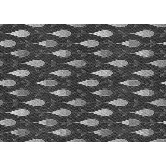 Ahgly Company Indoor Rectangle Patterned Charcoal Black Area Rugs, 8' x 12'