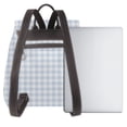 thumbnail image 3 of Balery Blue Checkboard Mochila de Cuero para Mujeres, Gran Capacidad, Bolsa de Viaje Multifuncional, Mochila de Cuero y Bolsa de Hombro para Mujeres, 3 of 4