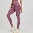 thumbnail image 2 of Leggings with Pockets for Women, Comdrip Women's High Waist Yoga Pants with Pockets Yoga Pants Sport Workout Leggings for Women Tummy Control Leggings for Women Purple M, 2 of 4