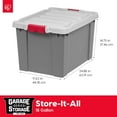 thumbnail image 4 of IRIS 19 Gallon Lockable Storage Totes with Lids, 6 Pack - Gray, Heavy-Duty Durable Stackable Containers, Large Garage Organizing Bins Moving Tubs, 4 of 8