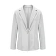 thumbnail image 7 of Oplxuo Women's Work Office Blazer One Button Notched Lapel Business Tuxedo Blazer Casual Blazer Jackets Suit Petite, 7 of 7