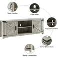 OKD Farmhouse TV Stand for TVs up to 75 inches, Wood Barn Door Media