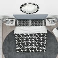 thumbnail image 3 of Designart 'Hand Painted Black Circles on White Background' Modern & Contemporary Duvet Cover Set, 3 of 4