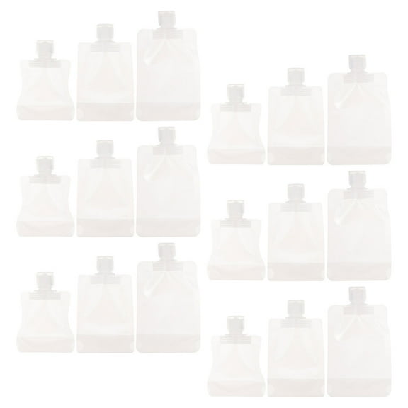 PTOOTP 18-Pack Reusable Leakproof Squeeze Pouches for Travel, Skincare, Baby Food, and Liquid Storage Containers