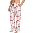 thumbnail image 2 of Cute Tropical Pink Flamingos Men'S Pajama Pants Soft Sleep Lounge Pants Pjs Bottoms With Pockets Xx-Large, 2 of 6