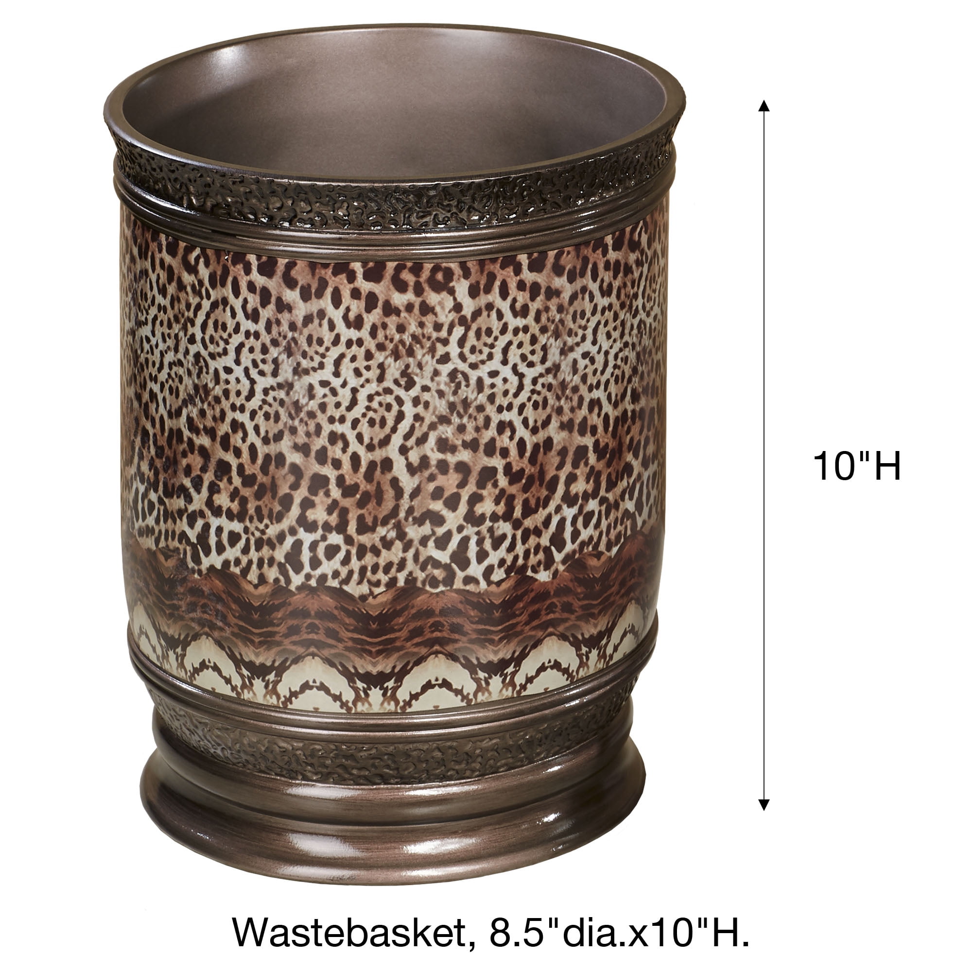 Mombasa Safari Animal Print Bath Bathroom Wastebasket