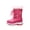 FUCHSIA, variant on Toddler/Little Kid/Big Kids Mid Calf Knee High Winter Snow Boots NORDIC BLACK Size 4